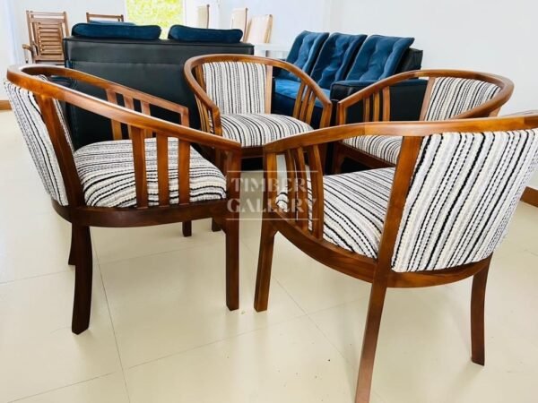 Teak Round Cushion Veranda Set