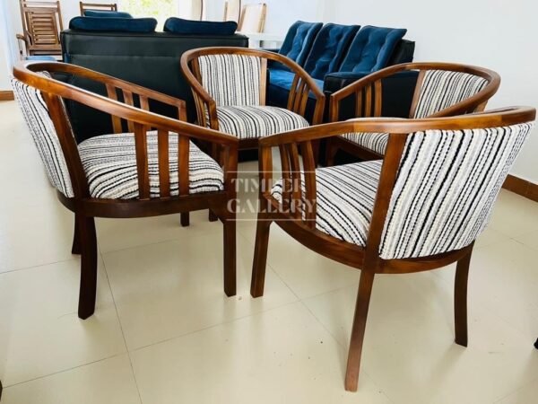 Teak Round Cushion Veranda Set