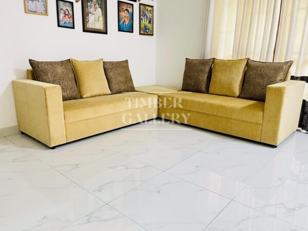 Fabric L shaped sofa set