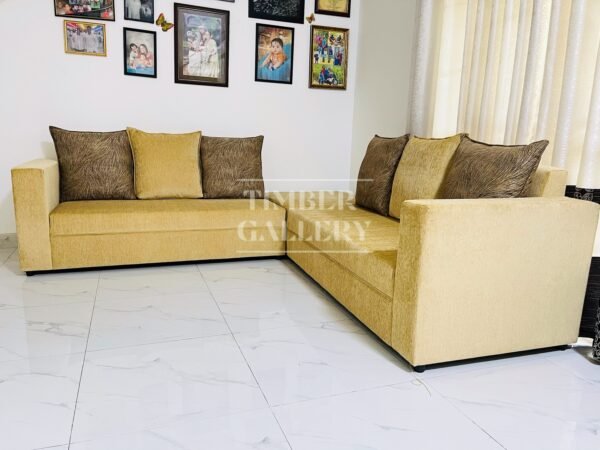 Fabric L shaped sofa set