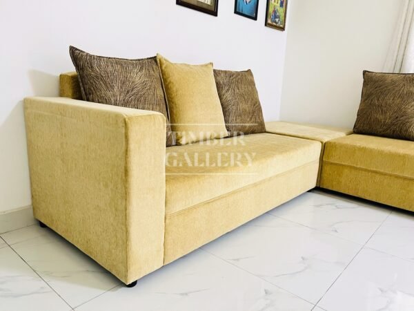 Fabric L shaped sofa set