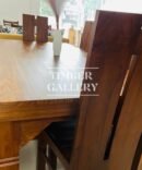 Teak Plain Dining Table with Teak Dining Chair