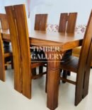 Teak Plain Dining Table with Teak Dining Chair