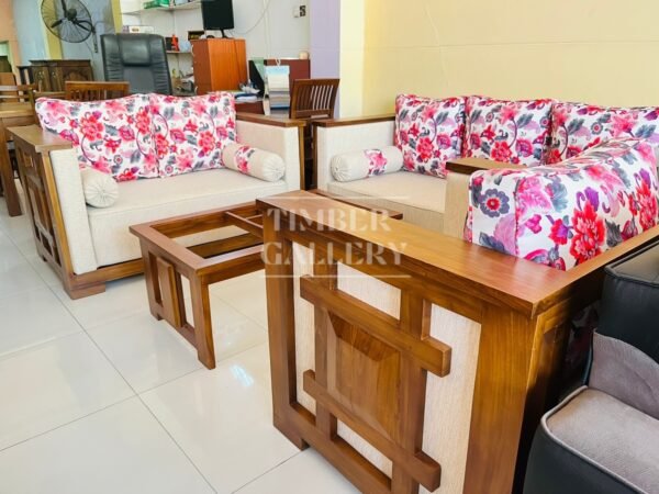 Teak Indian 3-2-1 Sofa set