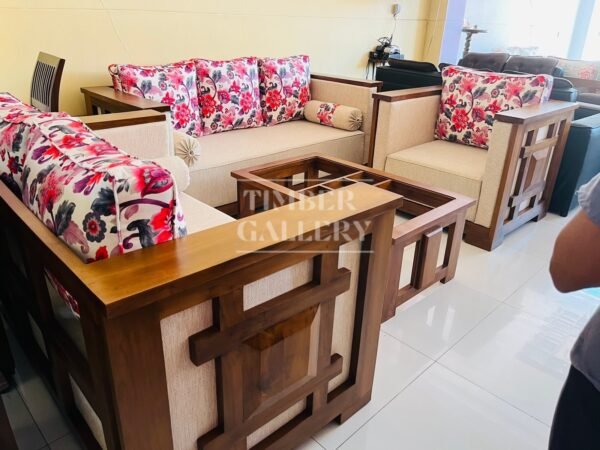 Teak Indian 3-2-1 Sofa set