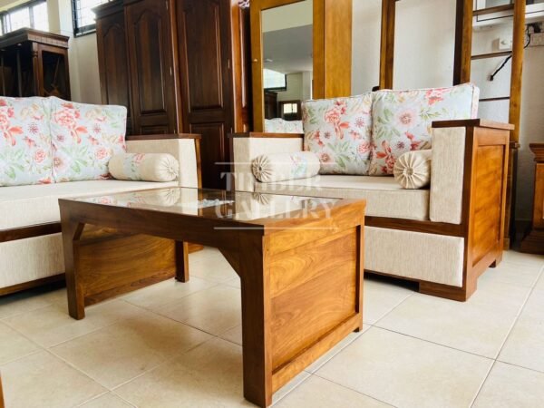Teak Indian Sofa with Teak coffee Table