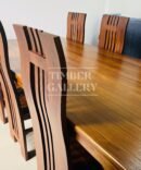 Teak Plain Dining Table with Gate Chairs