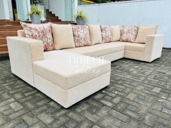 Classic U Shaped Fabric Sofa