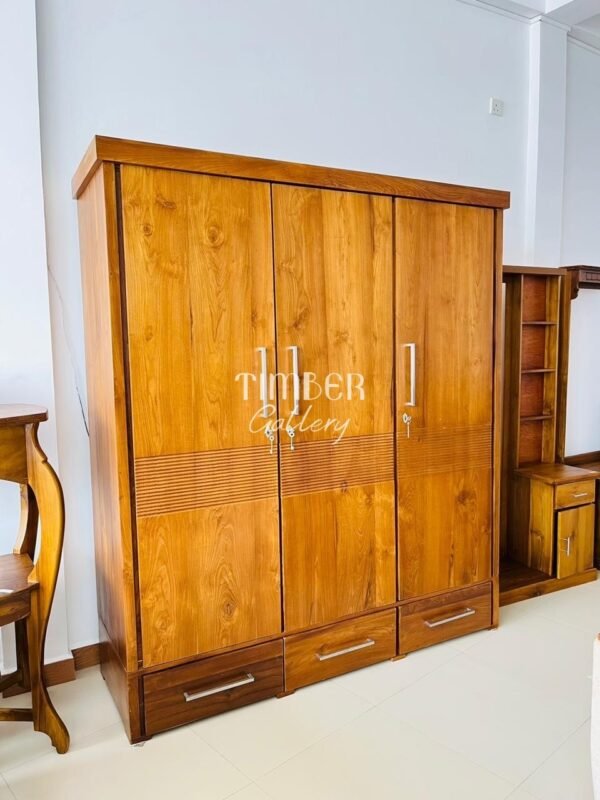 Teak 3 Door Wardrobe