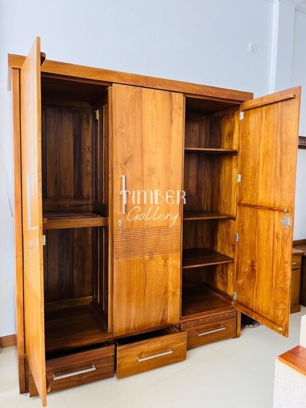 Teak 3 Door Wardrobe