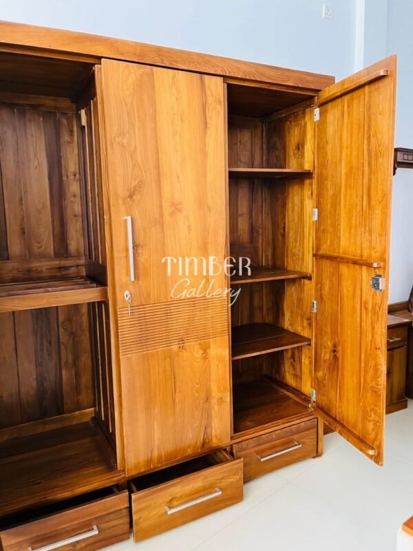Teak 3 Door Wardrobe
