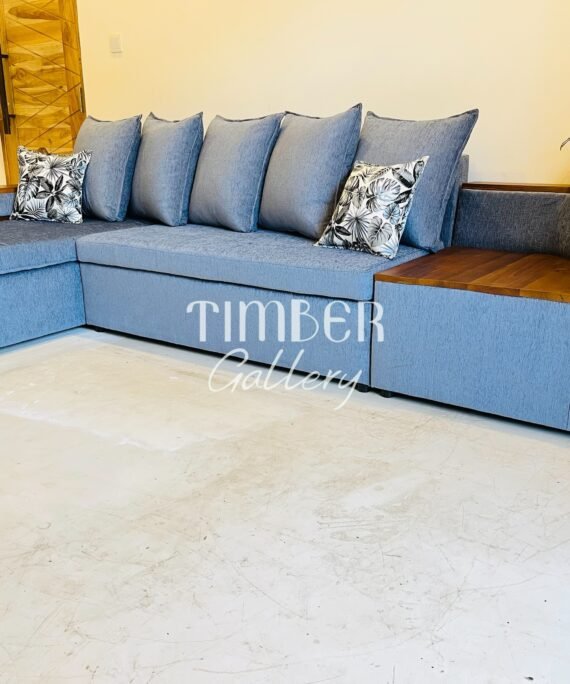 Modern L Shaped Fabric Bed Sofa