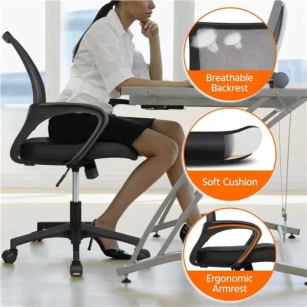 Adjustable Mid Back Mesh Office Chair