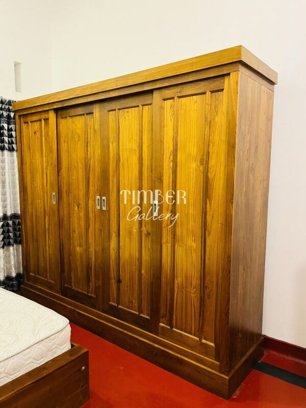 Teak 4 Door Wardrobe