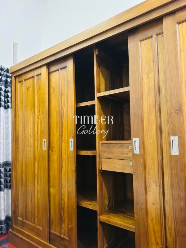 Teak 4 Door Wardrobe
