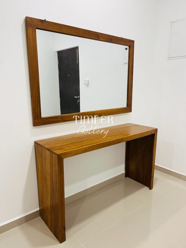 Teak Mirror Console