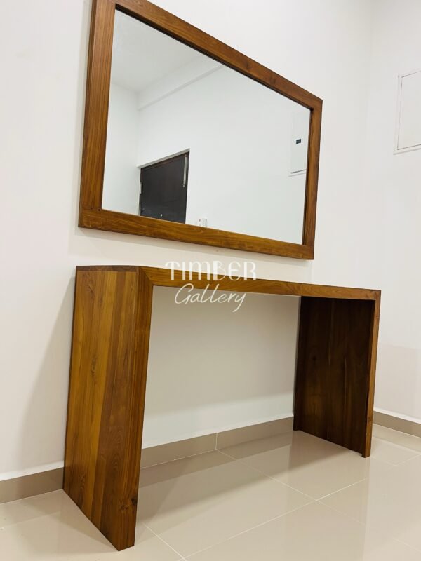 Teak Mirror Console