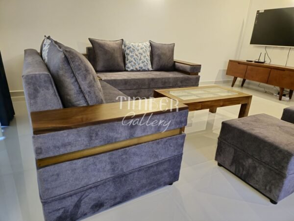 Designed Arm L Sofa Set