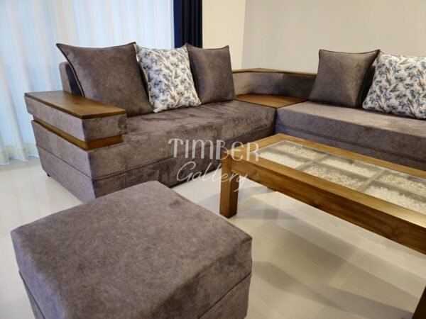 Designed Arm L Sofa Set