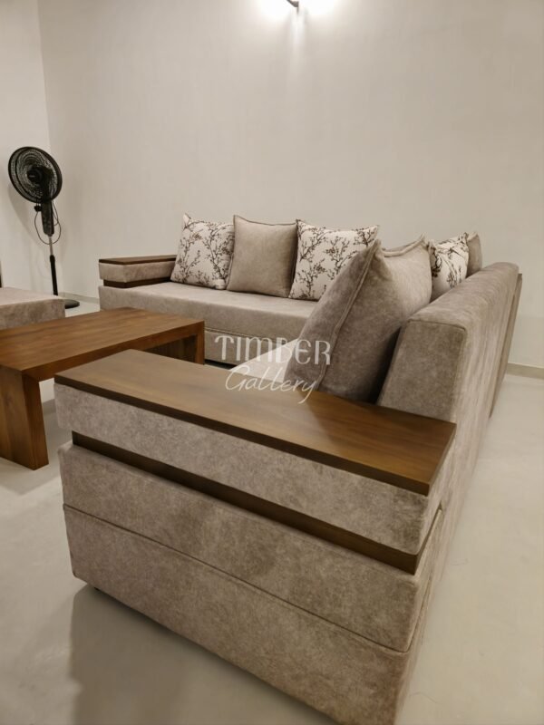 Designed Arm L Sofa Set