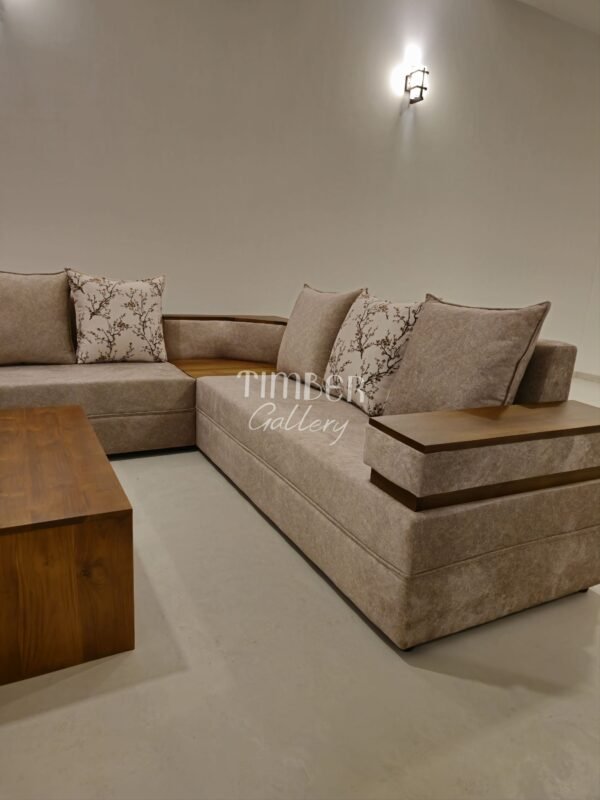Designed Arm L Sofa Set