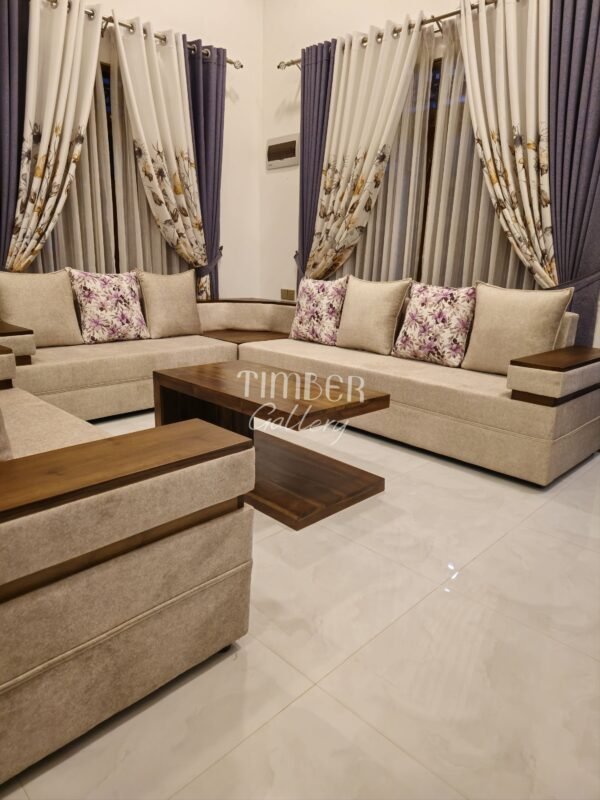 Designed Arm Luxury Sofa Set