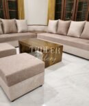 Designed Arm L Sofa Set