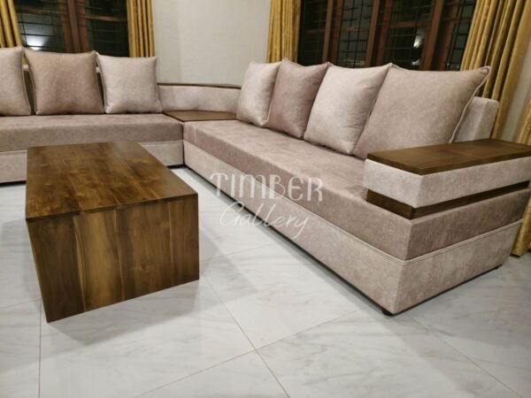 Designed Arm L Sofa Set