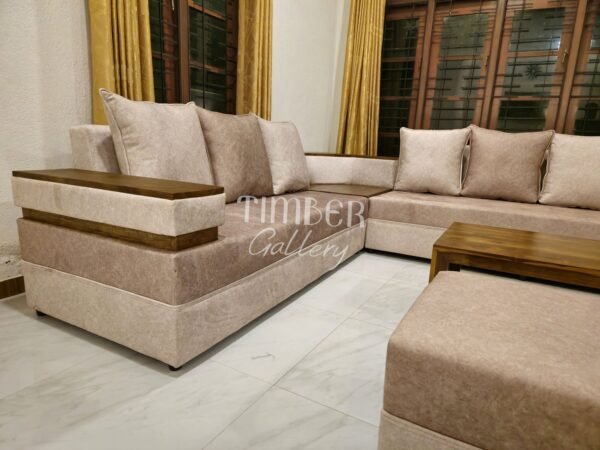 Designed Arm L Sofa Set