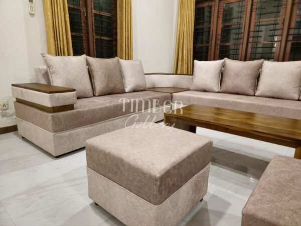 Designed Arm L Sofa Set