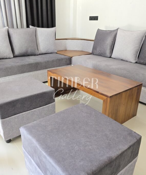 Designed Arm L Sofa Set