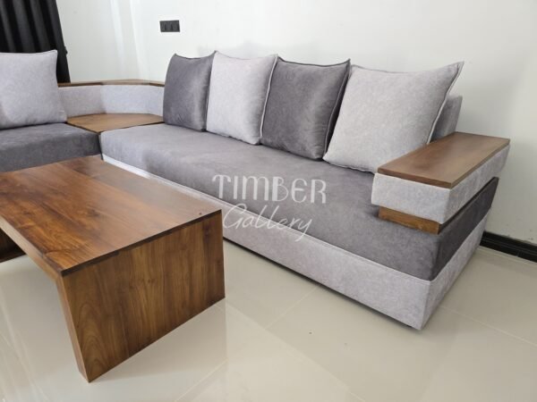 Designed Arm L Sofa Set