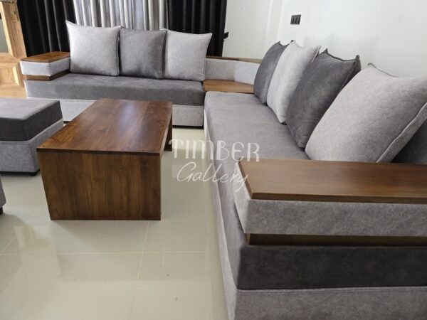 Designed Arm L Sofa Set