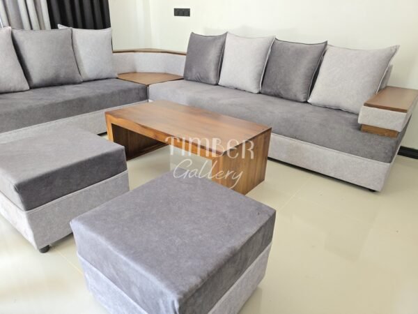 Designed Arm L Sofa Set