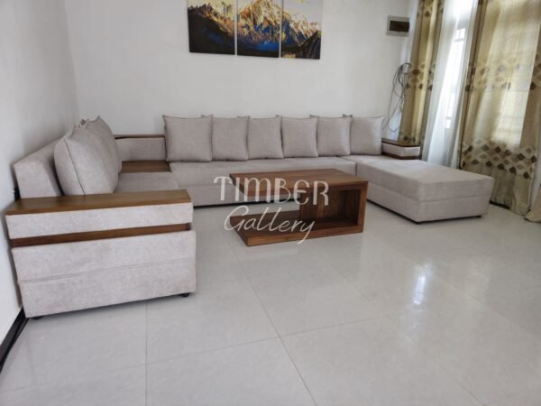 Designed Arm U Shaped Sofa with coffee table