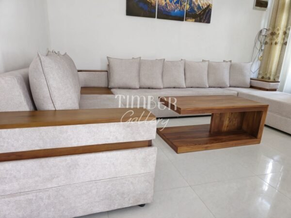 Designed Arm U Shaped Sofa with coffee table