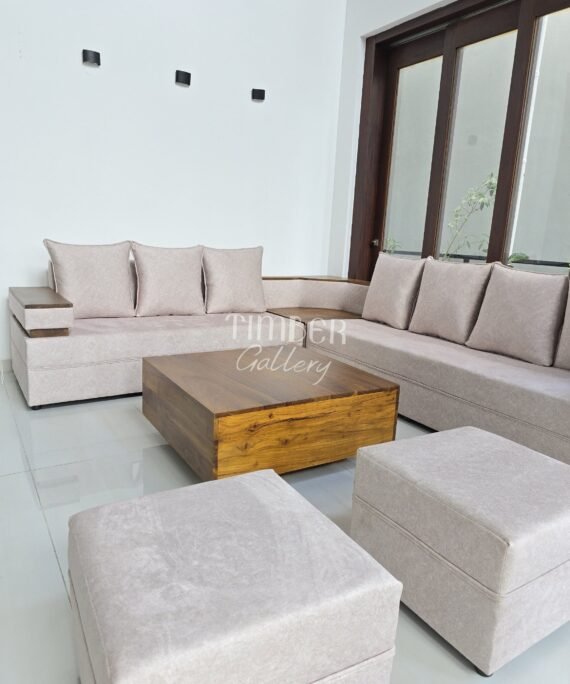 Designed Arm L Sofa Set