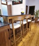 Teak Modern Bar Stool