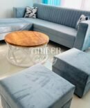 Modern Striped L sofa set