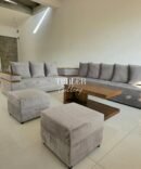 Designed arm L sofa set
