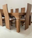 Dining set with seater only cushion chairs