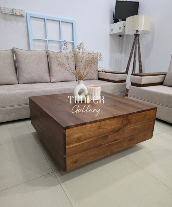 Teak boxed coffee table