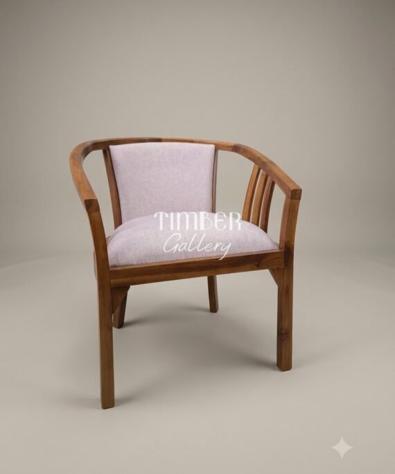 Teak cushion arm chair